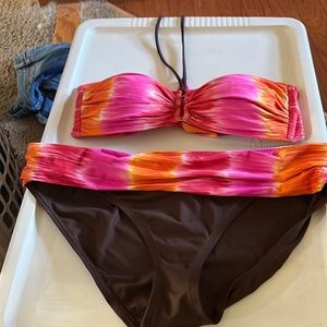 2pc multi color bathing suit